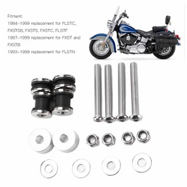 Motorcycle Docking Hardware Kit, Metal Backrest Sissy Bar Mounting Screw Removable Sissy Bar Bracket for FLSTC, FXSTSB, FXSTS, FXSTC, FLSTF, FXST, FXSTB, FLSTN
