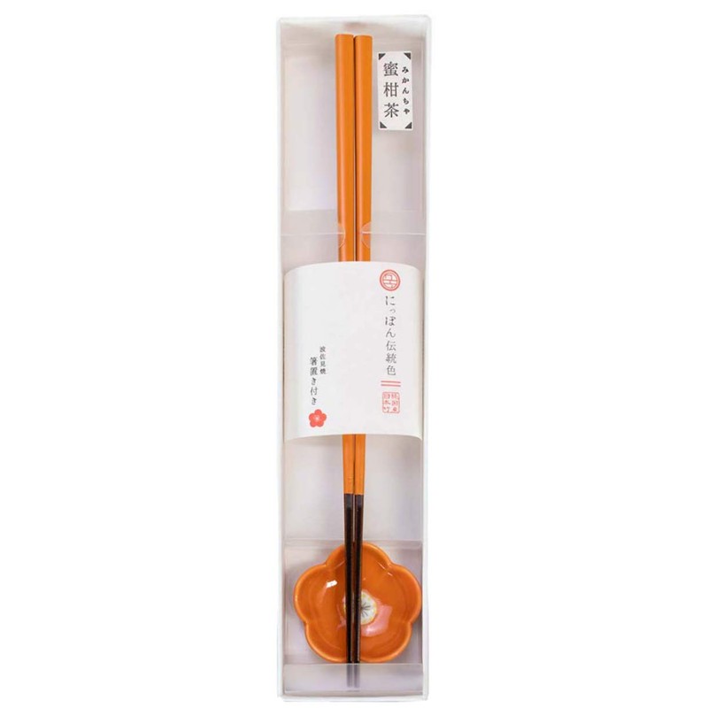 Wakasa Lacquer Japanese Traditional Color Chopsticks Rest Assortment Mikan Tea