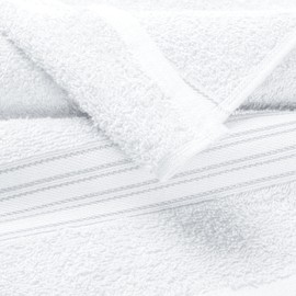 BOUTIQUO Ultra Soft Cotton Washcloths, Contains 12 Piece Face Cloths 12x12 inch, Ideal for Everyday use Face Towels, Compact & Lightweight Multi Purpose Washcloths - White