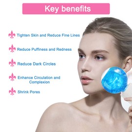 Ice Globes for Facials-Tighten Skin and Reduce Puffiness, Facial Ice Globes-Cold or Hot Skin Massagers Globe,Facial Cooling Globes Enhance Circulation and Relieve Dark Circles (Blue)