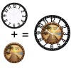 25cm Round Iron Clock Featuring a Running Horse Silhouette in