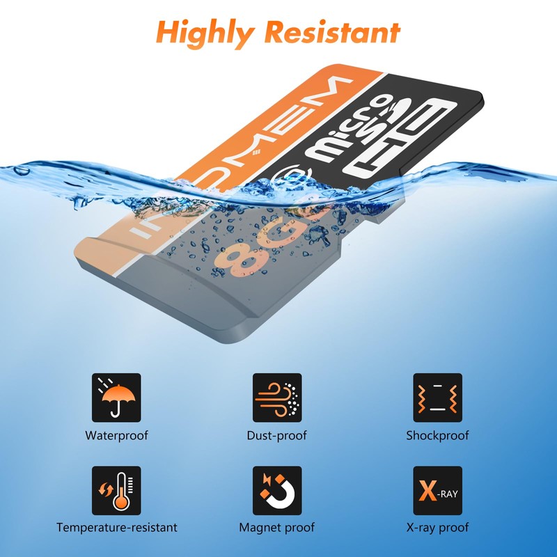 8GB Micro SD Card 2 Pack with SD Adapter, High