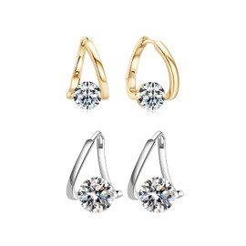 Lymphatic Earrings for Women, Acupressure Acupuncture Slimming Ear Allure Balorange Earrings Sparkly Hoop Clip on Drainage Earrings for Teen Girls Jewelry Gifts