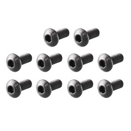 uxcell M4 x 10mm Alloy Steel Hex Bolt Socket Head Cap Screws Black 100 Pcs