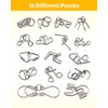 Coogam Metal Wire Puzzle Set of 16 with Pouch,Brain Teaser