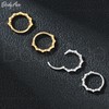 BodyAce 16G Septum Rings Hinged Nose Clicker, Flower Tragus Hoops