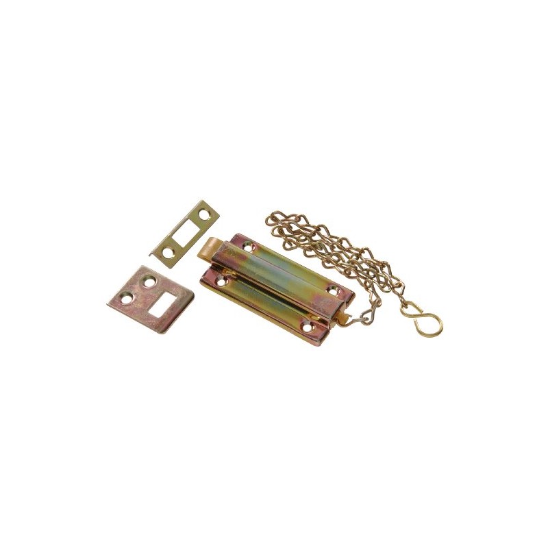 Hillman 852228 3" Reversible Chain Bolt - Zinc & Yellow