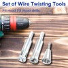 Wire Twisting Tool for 1/4" Hex Shank Drill Wire Nut