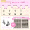 CALAILIS Lash Clusters DIY Eyelash Extensions 276pcs Oversized Packaging Natural