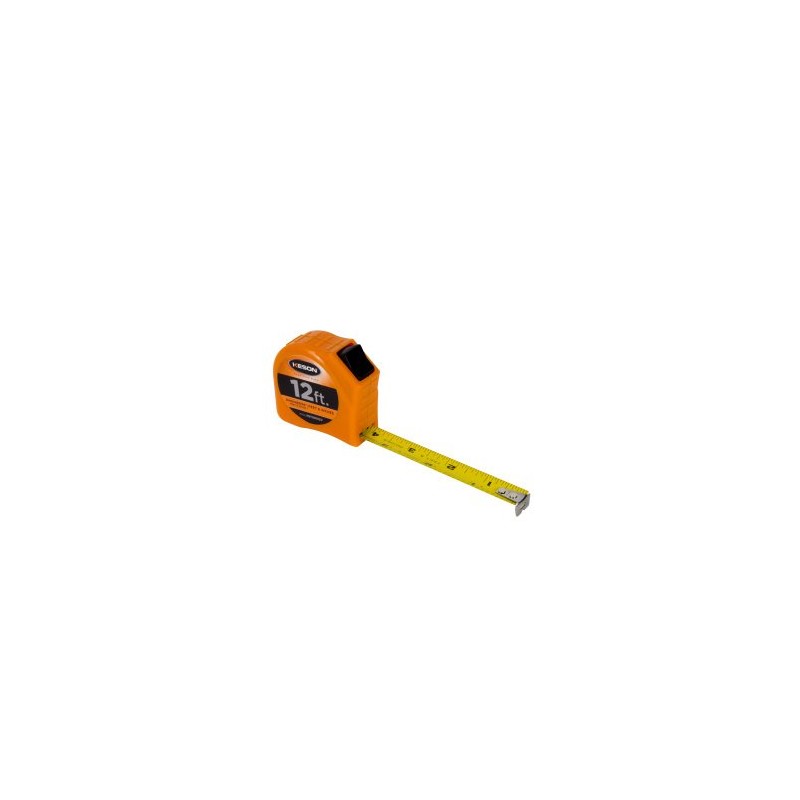 Keson PGT181012V Short Tape Measure with Nylon Coated Steel Blade