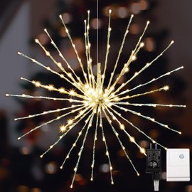 LAMPHOME 30" 180LED 3D Starlight Bursts with Multi-Functions Warm White