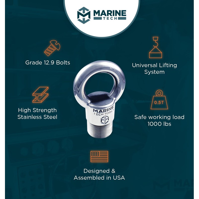 Marine Tech Tools Universal Lifting System (AMT0022), Mercury Lifting Ring,