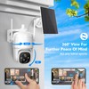 Allweviee Solar Security Cameras Wireless Outdoor, 2K 3MP Pan Tilt