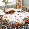 bnhjsdw Fall Pumpkin Tablecloth Thanksgiving Autumn Buffalo Plaid Table Cloth