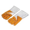 1 Pair Cowhide Welding Gloves Heat Resistant Fireproof Hard Wearing
