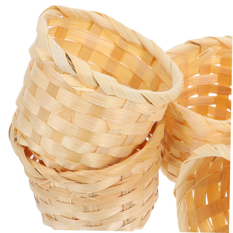 STOBAZA 3sets Tiny Basket Organizer Woven Storage Basket Small Baskets