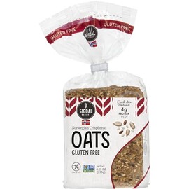 Sigdal Bakeri Gluten Free Oats | Norwegian Wholegrain Crispbread | All Natural, Non-GMO, 8.29 oz (235g) (Pack of 4)