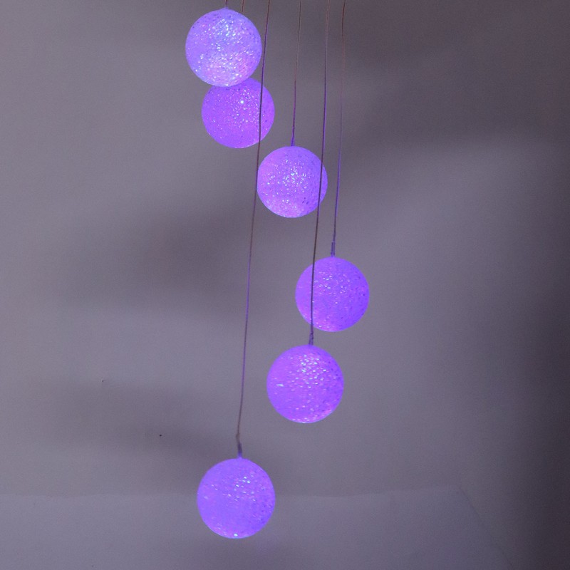 Solar Crystal Ball Wind Chimes Light 100LM IP45 Waterproof Decorative