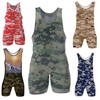 4-Time Camo Sublimada Wrestling Singlet, Camo, Grande