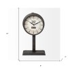Homeroots 16" Black Metal Table Clock