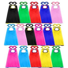 D.Q.Z Super Hero Capes and Masks for Kids Bulk Superhero Dress Up Party-16 Pack