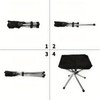 AIMALL Outdoor Retractable Folding Stool, Portable Mazar Stool for Camping,