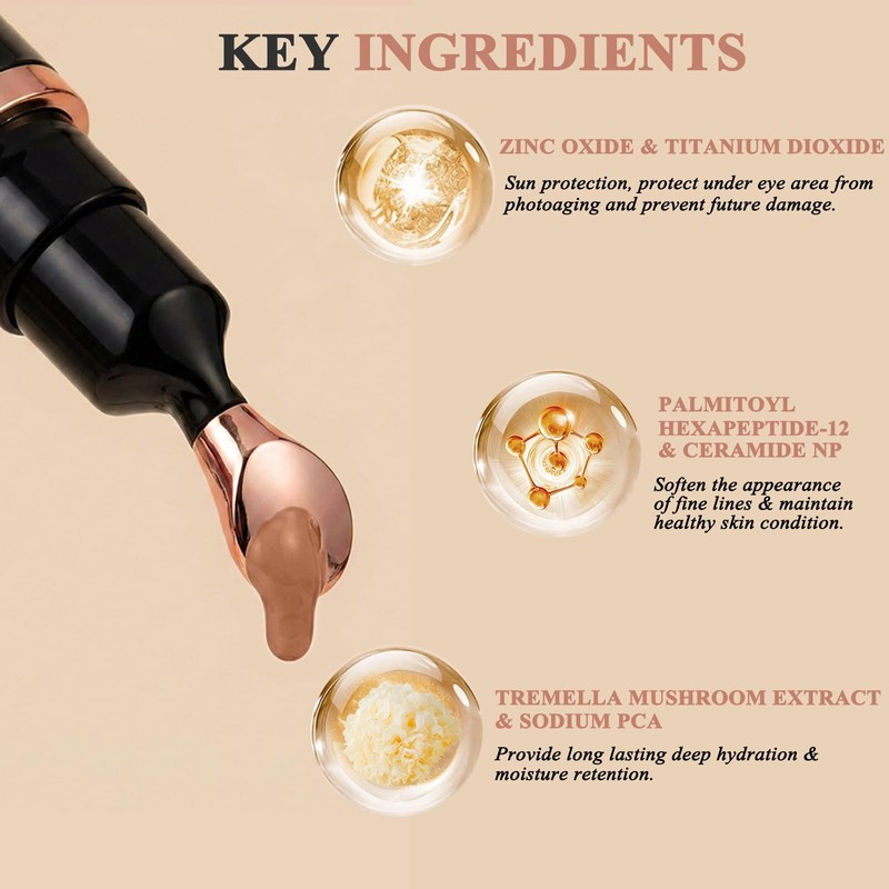 Under Eye Concealer for Dark Circles Puffiness and Fine Lines,