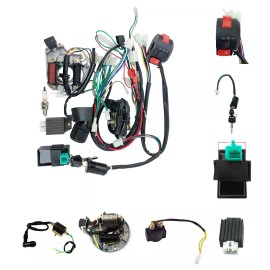 FixRightPro NEW Main Wiring Harness 110cc 125cc ATVs Quads Four Wheeler Dirt Bike Stator CDI