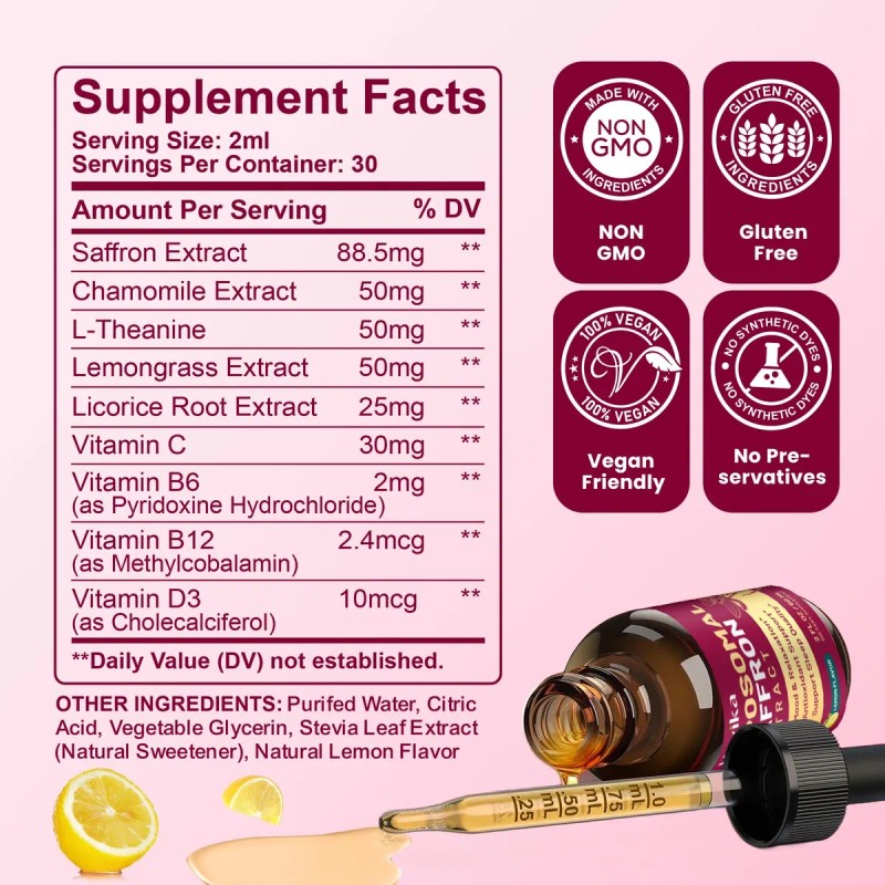 Hovika Gotas Líquidas Liposomales Azafrán 88.5mg 2 Oz