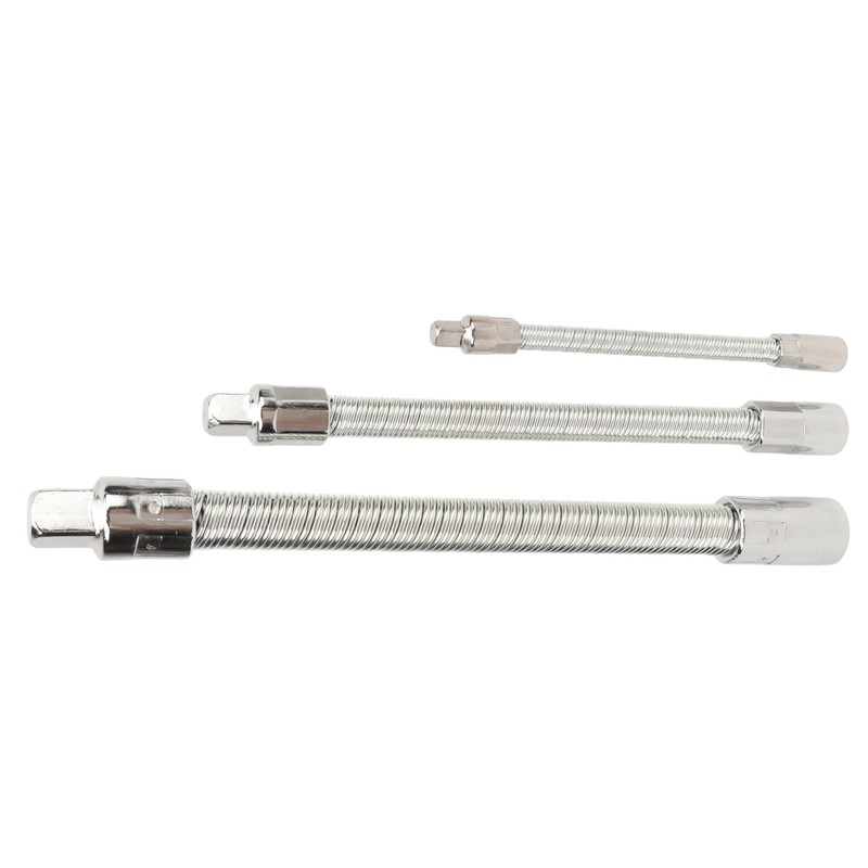 3PCS Flexible Extension Rods Wrench Socket Universal Connecting Rod for