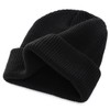 (Connectile) Unisex Men's Ribbed Knit Hat, Autumn and Winter, Folded,