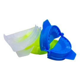 Mebix TRD Moldes de cocina para empanadas Set 3 piezas Transparente Azul y Verde