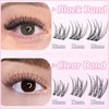 SLSXNL Natural Lash Clusters Wispy Clear Band 10-12MM C Curl