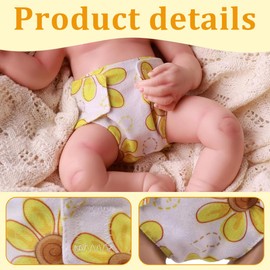 GXGM Pack of 3 Baby Born Nappies, Doll Nappies for Baby Dolls, Doll Accessories, Accessories for Dolls 30-45 cm, Baby Born Nappies 43 cm Reusable (3 Style, A)