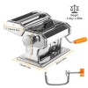 Pasta Maker Machine 180 Roller Adjustable Thickness 2-in-1 Noodles Maker