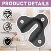 Murtenze 20PCS Matte Black Keyhole Hangers Buckle Type Picture Hanger,