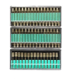 15 Pcs / 30 Pcs Diamond Drill Bits, 1-8 mm Cylindrical Flat Diamond Burr Bits Rotary Tool for DIY Grinding, Polishing, Abrasiving