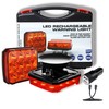 WINECO 2Pcs Rechargeable Flashing Lights for Vehicles, Super Magnetic Strobe