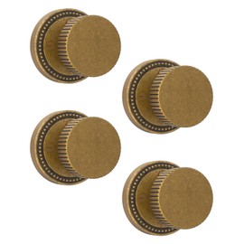 Asidrama 4 Pack Antique Brass Privacy Door Knobs with Lock, Door Handles with Antique Brass Door Knobs Interior for Bedroom or Bathroom, Heavy Duty Door Lever for Left Right Sided Doors