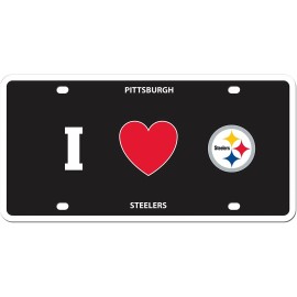 Siskiyou Pittsburgh Steelers I Heart License Plate