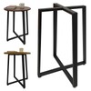 JIANZHUO Round Metal Coffee Table Legs,28 Inch Black Iron Dining