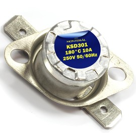 Bimetal Thermostat KSD301 with Temperature Limiter 180°C 10A 250V 50/60Hz - MONTERAL