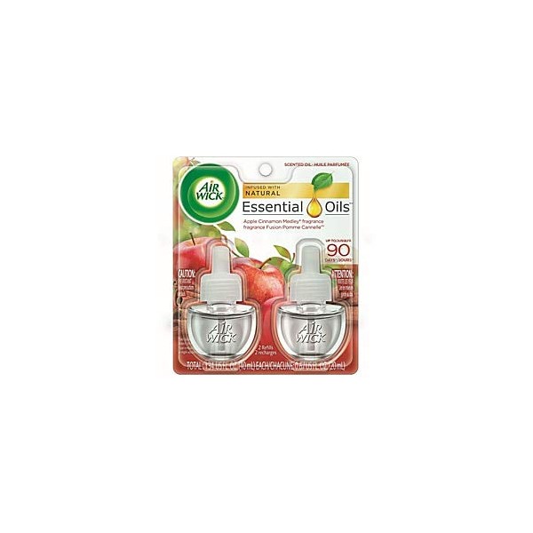 Air Wick Scented Oil Twin Refill Apple Cinnamon Medley (2X.67)