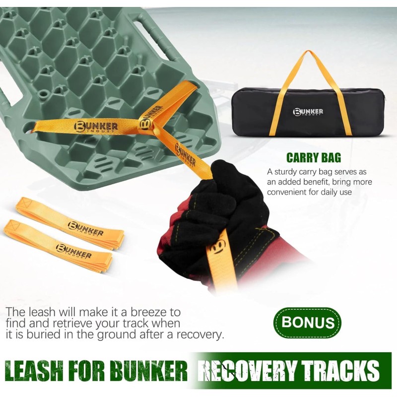 Unbranded BUNKER INDUST Off-Road Traction Boards with Jack Base, 1