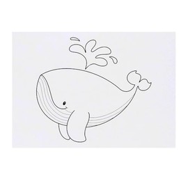 'Happy Whale' Temporary Tattoo - Water Resistant, Skin-Safe, Non-Toxic Transfer (TO00083909)