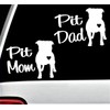 Pit Mom and Pit Dad Pit Bull Decal Sticker for