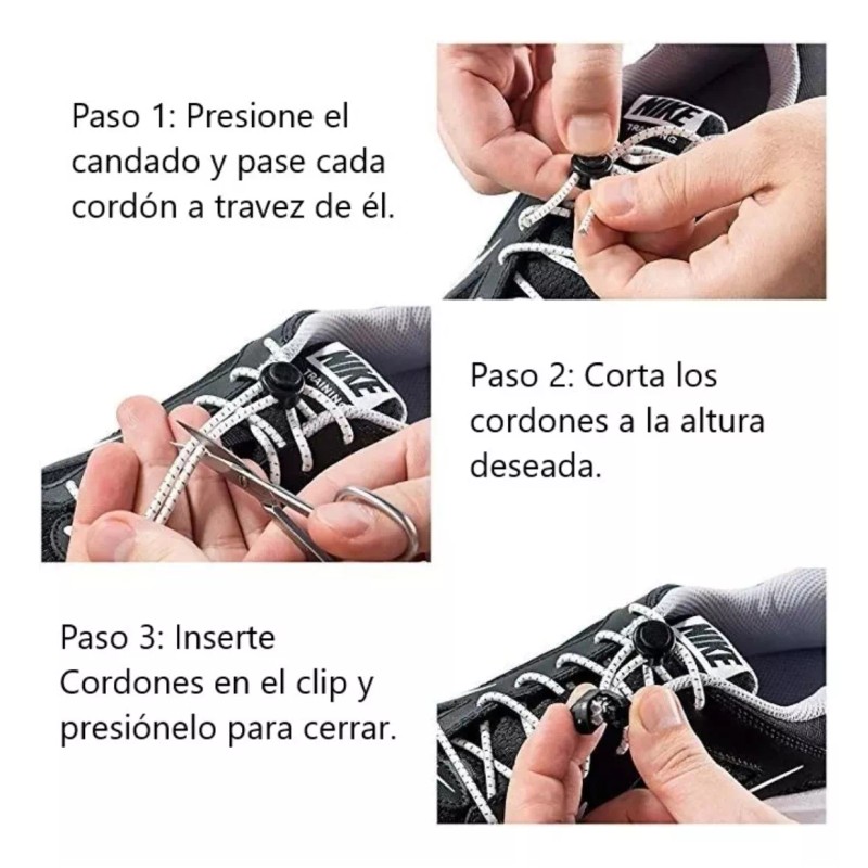 Patry Deluxe 5 Pares De Agujetas Elásticas Sin Nudo Ajustable