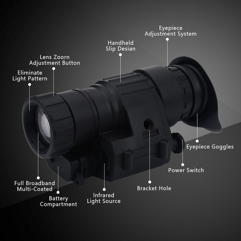 Waterproof Infrared IR Monocular Night Vision Telescope Device for Helmet