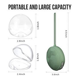 Smlpuame Pacifier Holder Case,BPA Free Portable Silicone Baby Pacifier Cover Pouch for Diaper Bag Stroller,Travel Outdoor Activities,Easy to Clean(Blue)