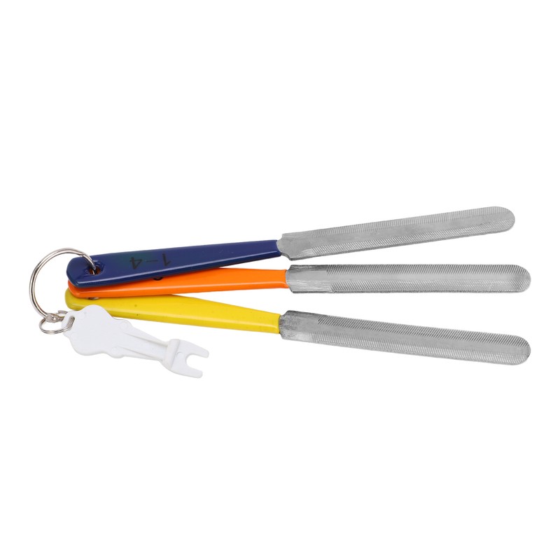 3pcs Nut File Tapered Cutting Edge Comfortable Handle Double Sided
